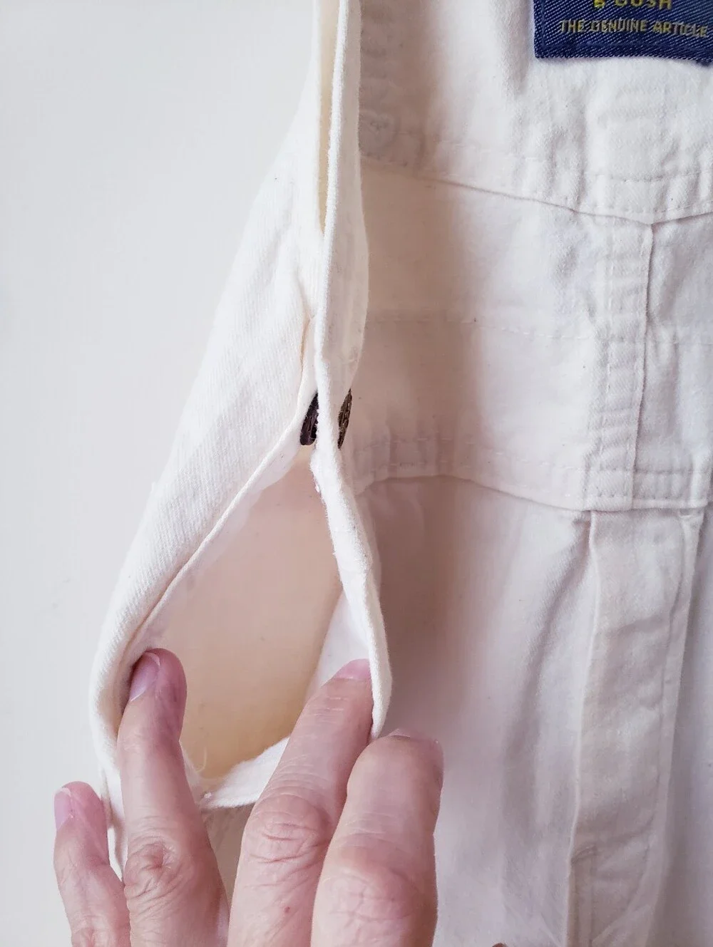 Vintage OshKosh BGosh Cream Cotton Overalls
